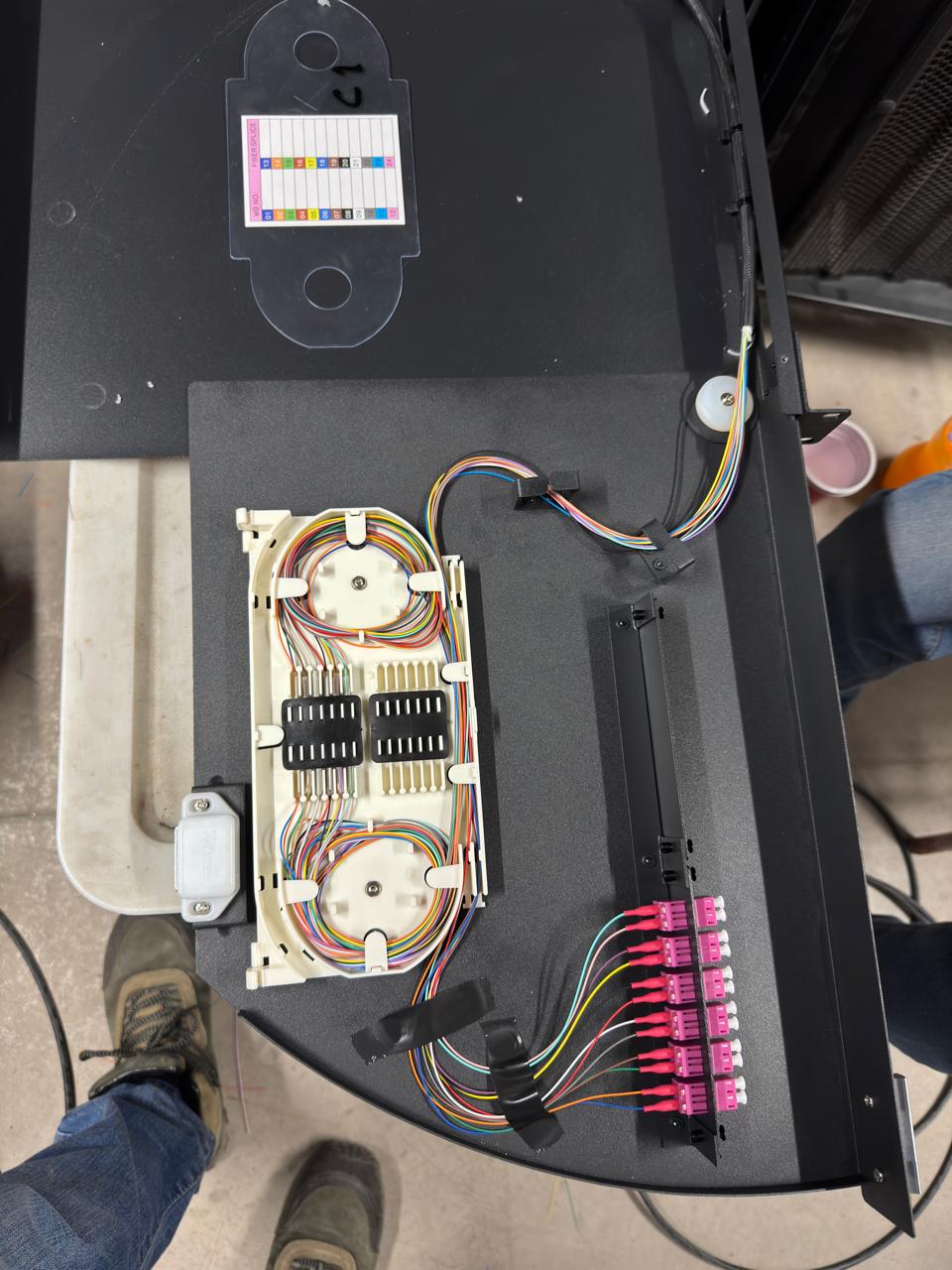 Bandeja de empalmes de fibra óptica